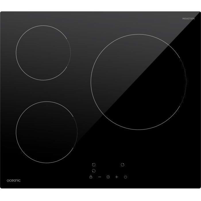 Table de cuisson induction OCEANIC 3 foyers L60 x P52 cm OCEATI3Z7B - vue 3