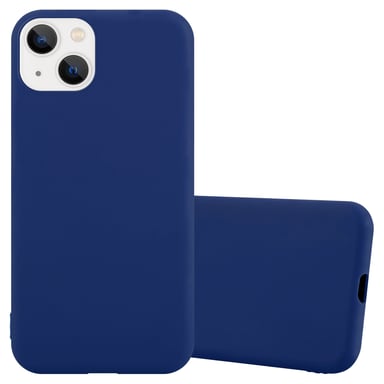 Coque pour Apple iPhone 14 PLUS en CANDY BLEU FONCÉ Housse de protection Étui en silicone TPU flexible