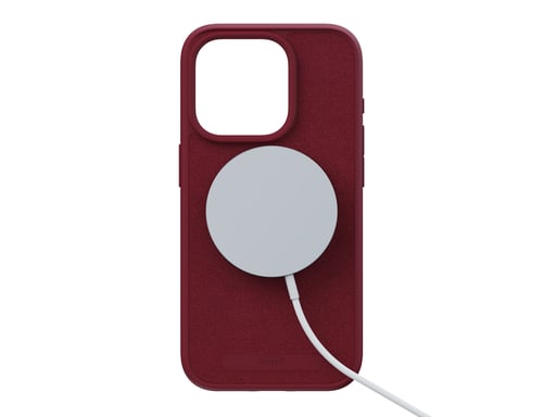 Njord byELEMENTS Custodia MagSafe in pelle scamosciata per iPhone 15 Pro, rosso Apple iPhone 15 Pro