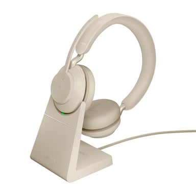 Jabra Evolve2 65, MS Auricular inalámbrico estéreo Diadema Escritorio/Centro de llamadas USB Tipo-A Bluetooth Beige
