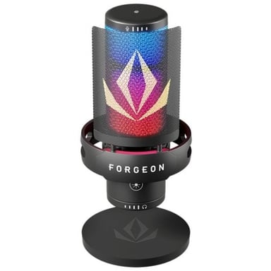 Microphone à Condensateur USB Forgeon Spell RGB avec Éclairage LED et Qualité Studio