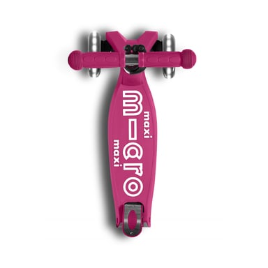 Trottinette Écologique Maxi Micro Deluxe Pliable avec LED - Baie Rouge