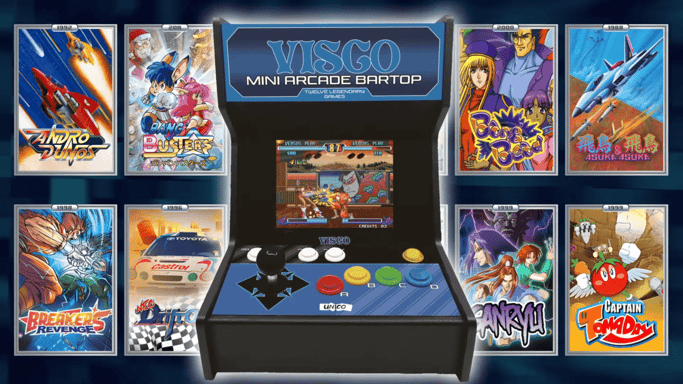 Sistema arcade VISCO Mini BARTOP + 12 giochi