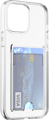 Coque iPhone 14 Pro Max Hybride avec porte-carte intégré Transparente Bigben