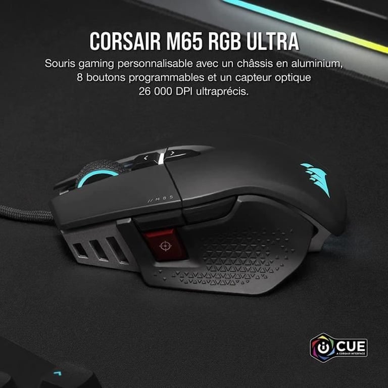 Ensemble et tapis de Corsair M65 ULTRA PACK + MM100 - vue 5