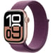 Apple Watch Series 10 (2024) GPS, Boitier Or Rose de 42mm avec bracelet Textile , Prune