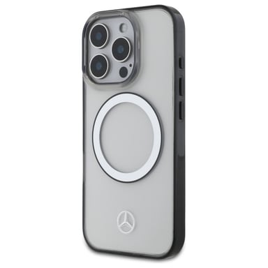 Custodia Mercedes per iPhone 16 Pro 6,3'' Custodia rigida trasparente Logo stampato MagSafe