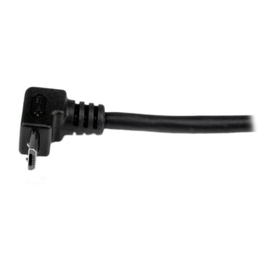 StarTech.com Cable Adaptador 1m USB A Macho a Micro USB B Macho Acodado en Ángulo hacia Arriba para Teléfono Móvil