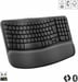 Logitech Wave Keys, teclado ergonómico inalámbrico con reposamanos acolchado, escritura cómoda y natural, Easy-Switch, Bluetooth, Logi Bolt, multisist