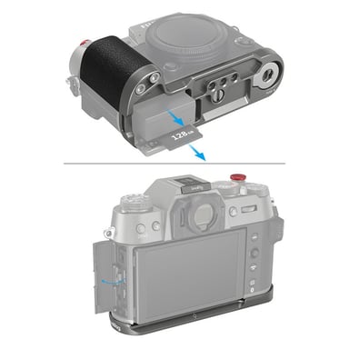 SMALLRIG 4712 Asa de silicona en forma de L para Fujifilm X-T50 Charcoal Silver