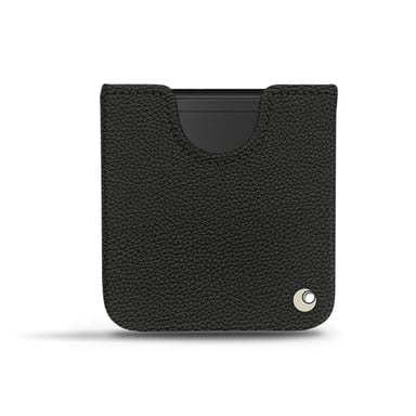 Pochette cuir Samsung Galaxy Z Flip -  - Noir - Cuir grainé