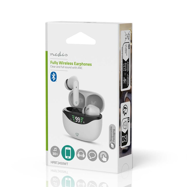 Écouteurs Sans Fil Bluetooth Intra Auriculaire ANC Modèle HPBT2450BK Neuf - vue 6