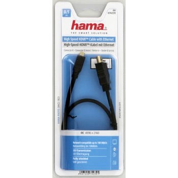 Hama Cavo HDMI 0,5 m HDMI 0,5 m HDMI tipo A (standard) HDMI tipo D (micro) Nero