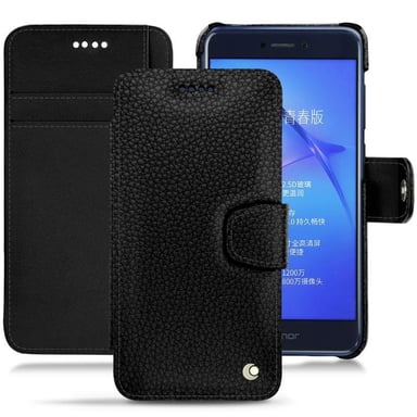Housse cuir Huawei P8 Lite (2017) -  - Noir - Cuir grainé