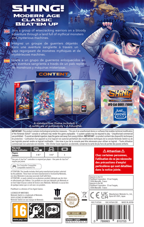 SHING! Just Limited FuturePak PS4 Neuf - vue 3