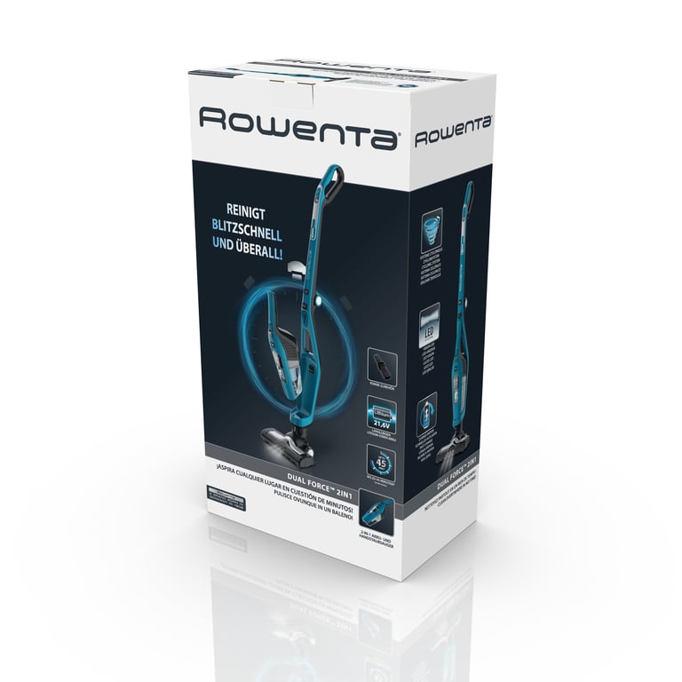 Rowenta RH6751 Batterie Sec Cyclonique Sans sac 0,6 L Bleu - Neuf