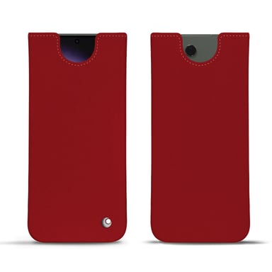 Pochette cuir Samsung Galaxy S24 Ultra -  - Rouge - Cuir lisse