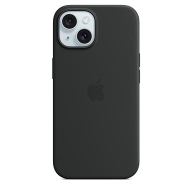 Coque en silicone avec MagSafe pour iPhone 15 Noir