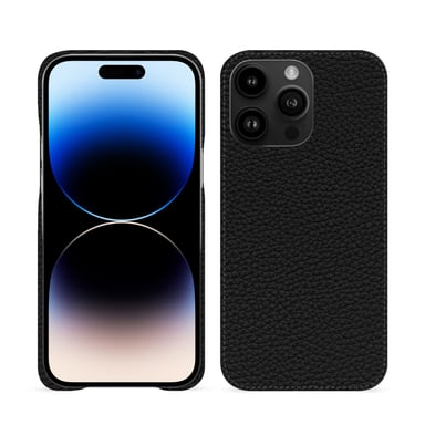 Coque cuir Apple iPhone 15 Pro Max -  - Noir - Cuir grainé