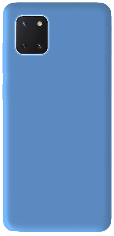 Coque silicone unie compatible Mat Bleu Samsung Galaxy Note 10 Lite