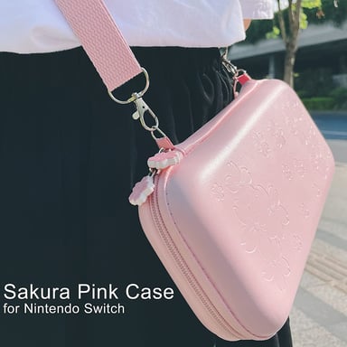 Estuche de transporte y accesorios compatibles con Nintendo Switch Pink 10-Piece