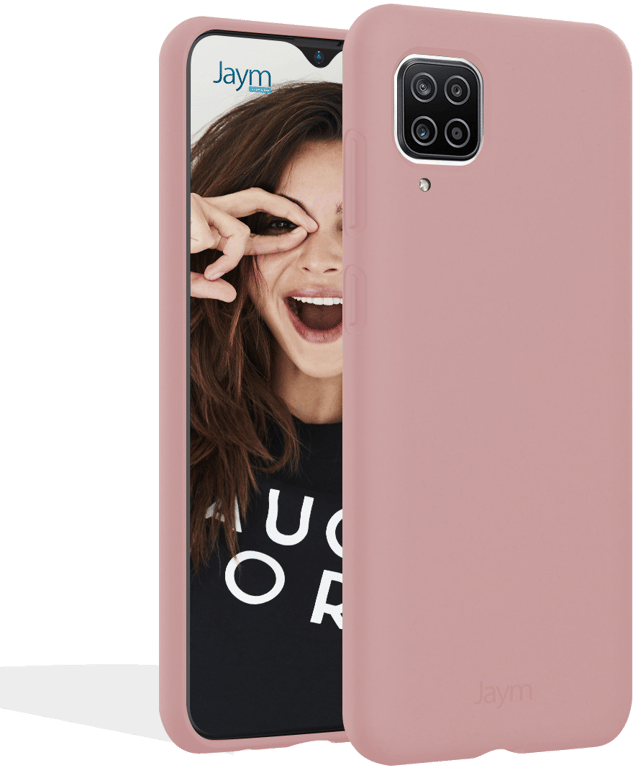 JAYM - Coque Silicone Premium Rose Sable pour Samsung Galaxy A42 5G -100% Silicone et Microfibre - R