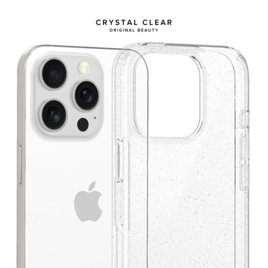 Coque hybride étincelante invisible GEN 2.0 83% de plastique recyclé pour Apple iPhone 16 Pro Max, Transparente