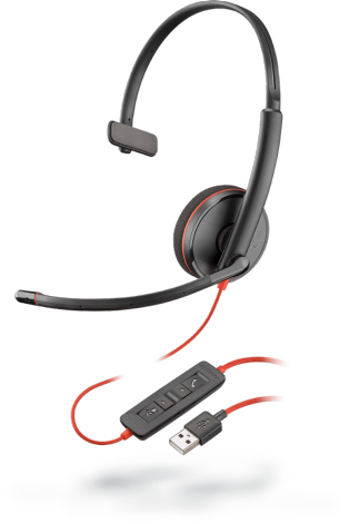 Casque Poly Blackwire C3210 – Filaire, USB Type-A, Mono, Contrôle Volume - vue 2
