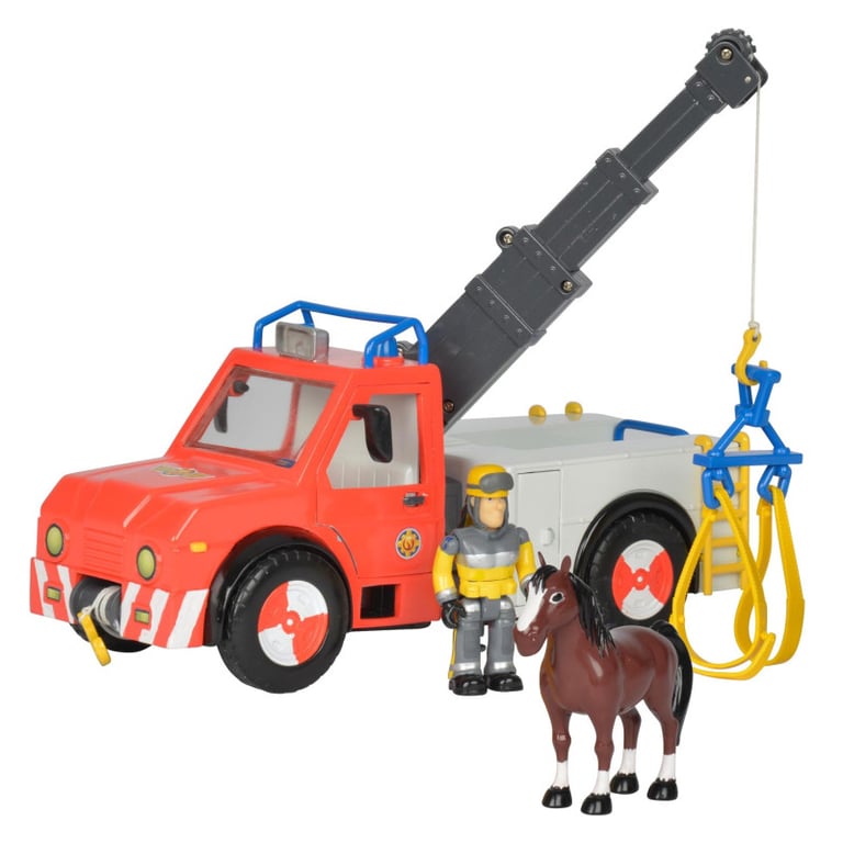 SIMBA Firefighter Sam Phoenix with Toy Character and Horse Neuf