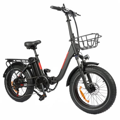 Bicicleta eléctrica plegable BAOLUJIE DZ2030, batería extraíble de 48 V y 16 Ah, intermitentes