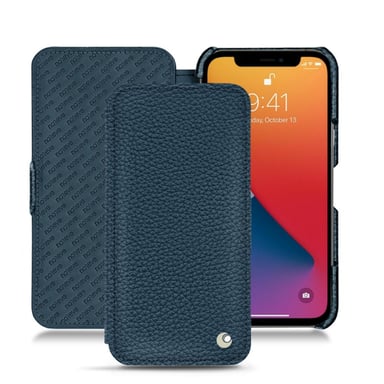 Housse cuir Apple iPhone 13 Pro Max -  - Bleu - Cuir grainé