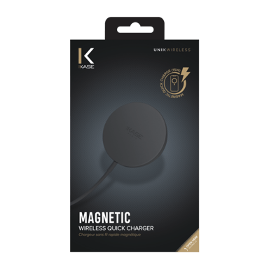 Chargeur sans fil rapide magnétique (15W), Noir carbon