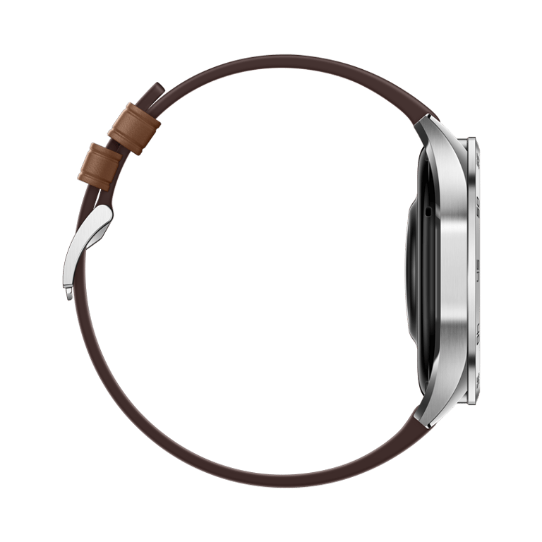Reloj GT 4 46 mm Classic de piel marrón, caja de acero inoxidable