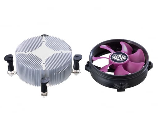 Cooler Master X Dream i117 Processeur Refroidisseur 9,5 cm Aluminium, Violet