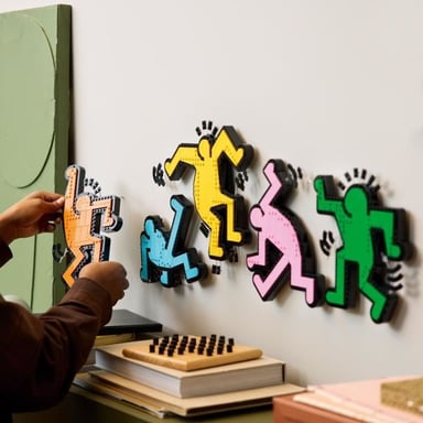 LEGO 31216 Art Keith Haring, Las Figuras Bailarinas, Decoración de Interiores y Juego de Construcción para Adultos