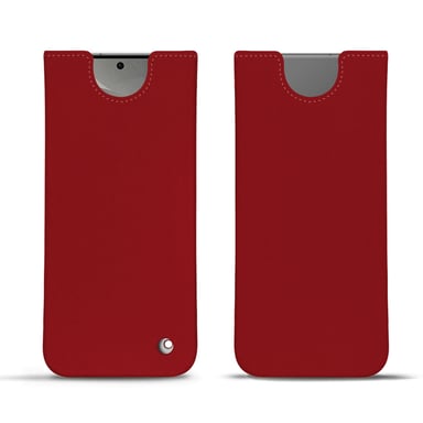 Pochette cuir Samsung Galaxy S24 -  - Rouge - Cuir lisse