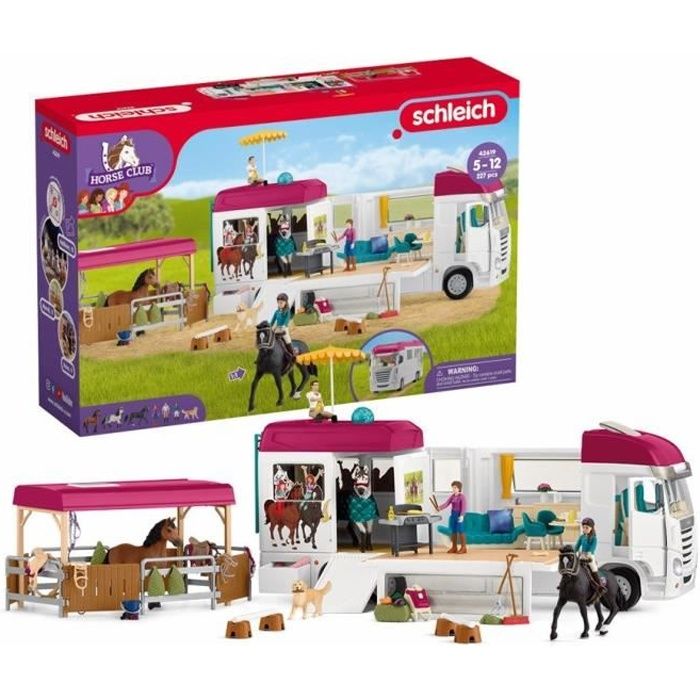 Camping Car Equestre schleich 42619 HORSE CLUB coffret 227 pièces dès