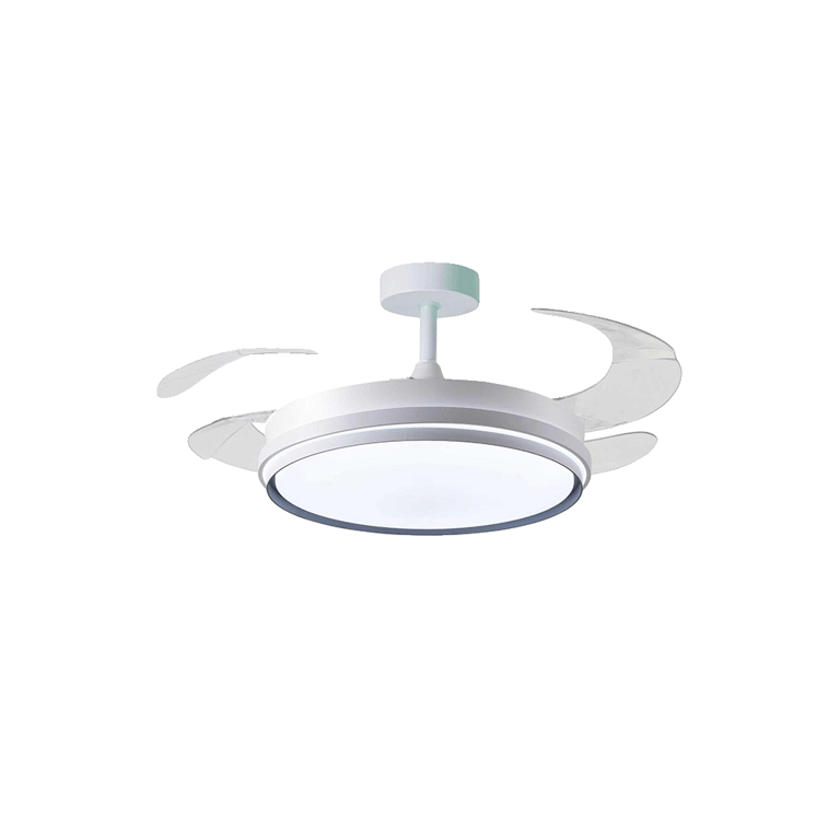 Ventilateur de plafond Homcom Kioto 4 pales retractables LED 108 cm