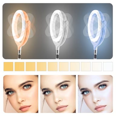 Ring Light Fonction Lampe de Salon Rotatif Trépied Extensible Mobile 4smarts