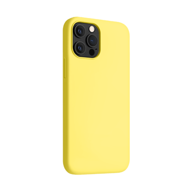 Carcasa de gel de silicona suave a prueba de golpes para Apple iPhone 12/12 Pro, amarillo limonada