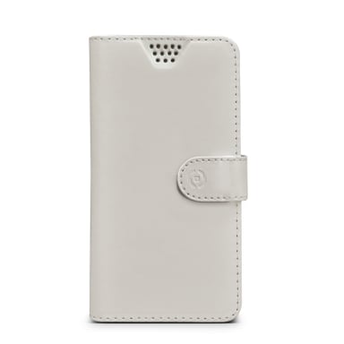 Celly WALLY UNICA funda para teléfono móvil 14,5 cm (5.7'') Funda cartera Blanco