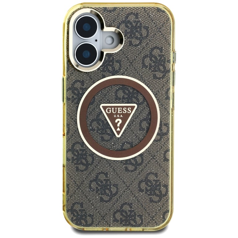 Coque Guess IML Metal Glitter 4G Circle Triangle MagSafe pour iPhone 16 - vue 7