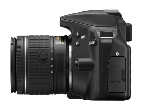 Nikon D3400 DX + 18-55mm Kit d'appareil-photo SLR 24,2 MP CMOS 6000 x 4000 pixels Noir
