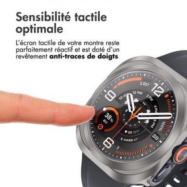 imoshion Coque rigide à couverture complète pour Samsung Galaxy Watch Ultra 2 (2026) - Titanium Gray