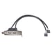 StarTech.com Cabezal Bracket Perfil Bajo de 2 puertos USB 2.0 con conexión a Placa Base 2x IDC5 - Low Profile