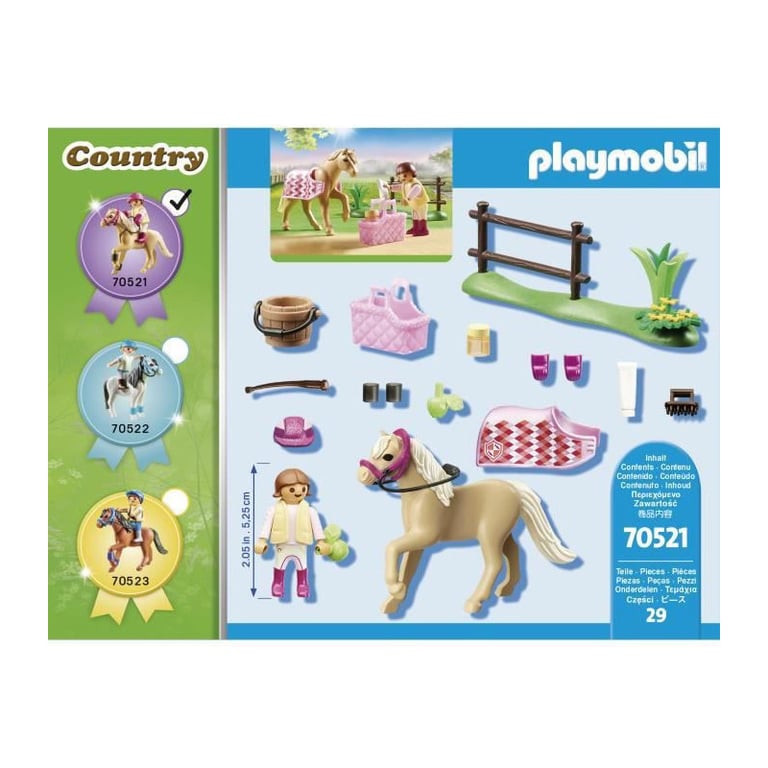 Figurine Cavalière Avec Poney Playmobil La Boîte Avec Accessoires Inclus - vue 2