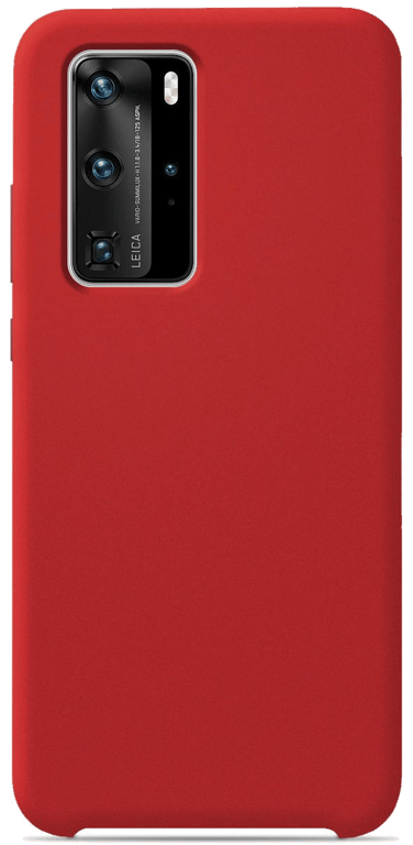 Coque silicone unie compatible Soft Touch Rouge Huawei P40 Pro