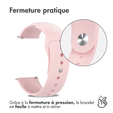 imoshion Bracelet sport en silicone - Connexion universelle 22 mm - Rose