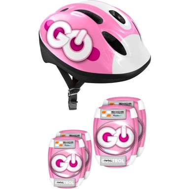 Protections roller - SKIDS CONTROL - Casque / Coudieres / Genouilleres - Rose