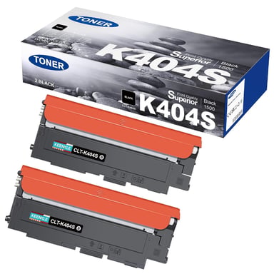 Tóner Compatible CLT-P404C K404S para C480W CLT-404S CLT-K404S CLT-C404S CLT-Y404S CLT-M404S para Xpress SL C480W C480FW C430W C430 C480 FN C48. X (Negro, Lote de 2)